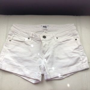 PAIGE White Denim Shorts
